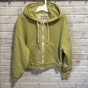 Everlane Light Green Organic Cotton Zip Up Hoodie Size Small